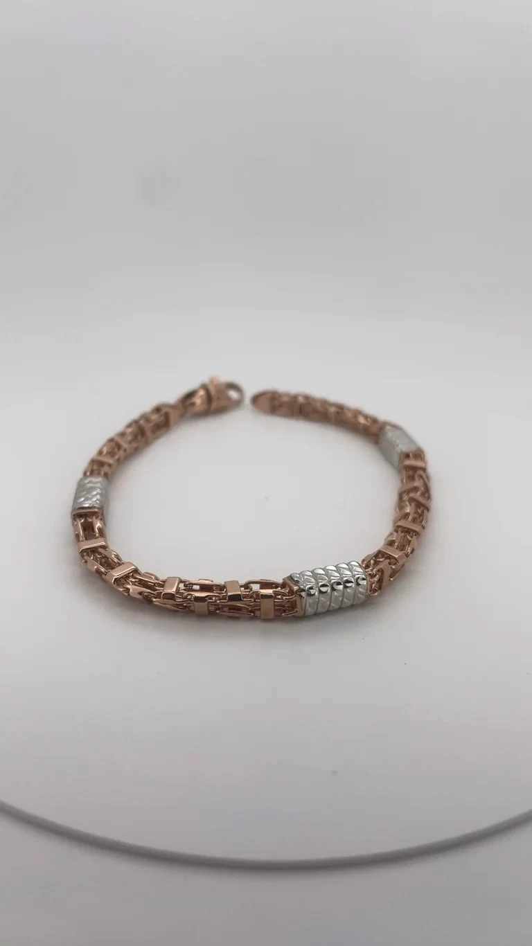 14kt Rosé Gold Käfigarmband