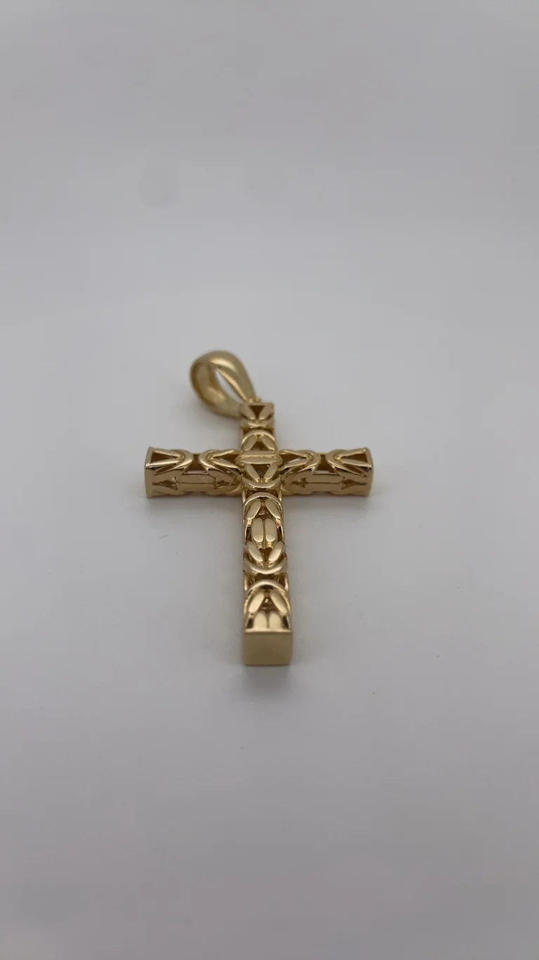14 kt Gold, Kreuz Anhänger
