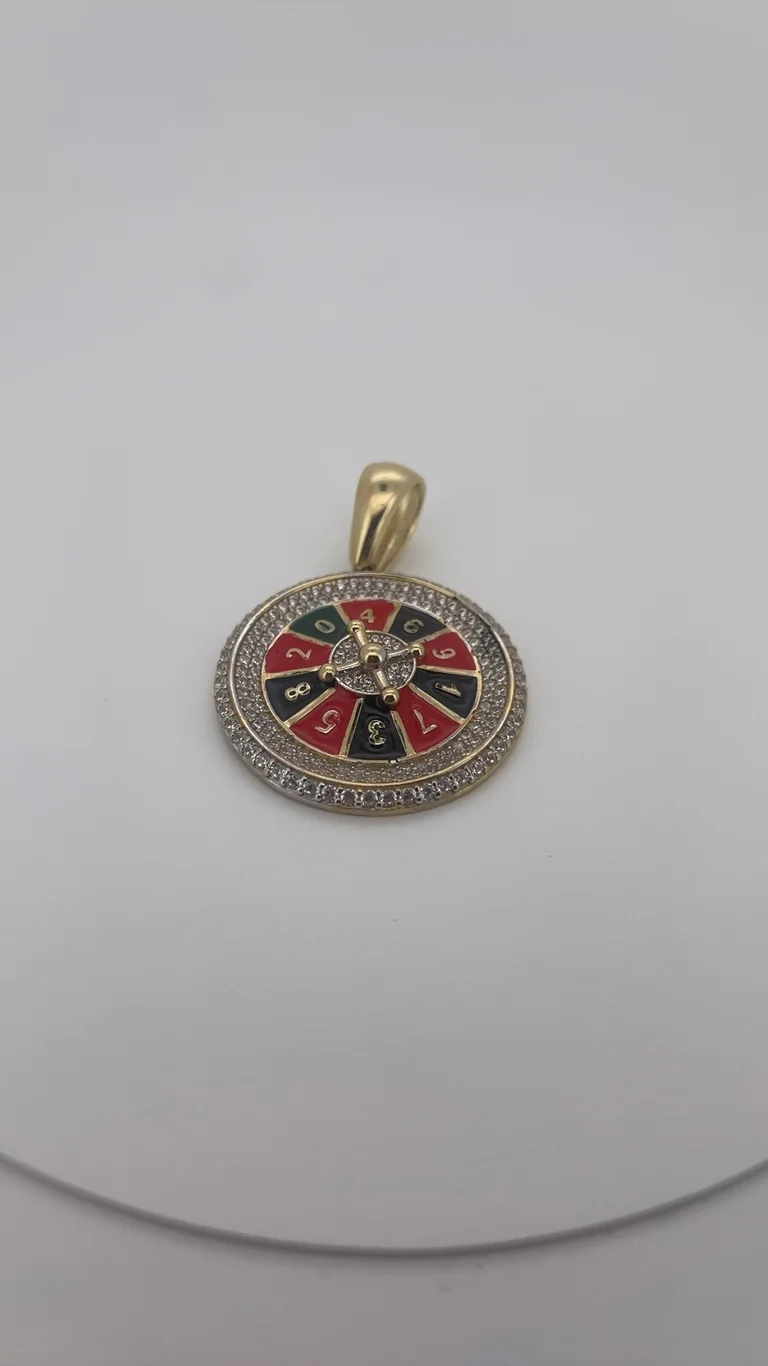 14 kt Gold Roulette Anhänger